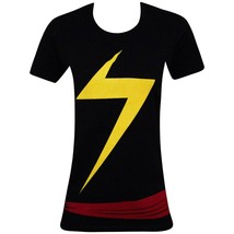 Ms. Marvel Women&#39;s Costume Fitted T-Shirt Black - £25.72 GBP+