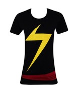 Ms. Marvel Women&#39;s Costume Fitted T-Shirt Black - £25.48 GBP+