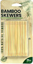 Decorrack 300 Natural Bamboo Skewers, Appetizer Sticks, Mini Picks, 4 Inch (300  - £10.10 GBP