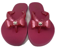 Kate Spade “Denise” Pink Jelly Flip Flop W/ Bow Women’s Size 6 Medium - £30.36 GBP