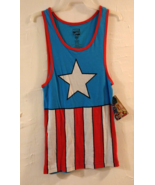 Marvel Comics Captain America Men&#39;s Med PJ Tank Shirt Licensed Merchandi... - £9.87 GBP
