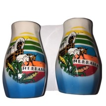 Nebraska Vintage Country Wagon Theme Salt &amp; Pepper Shaker Set Made In Japan - $11.57