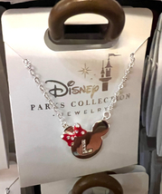 Disney Parks Minnie Mouse Icon Letter L Silver Color Necklace Child Size NEW