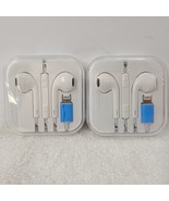 LOT OF 2 - Lightning Wired Connector Earbuds with Small Case - NEW - £7.80 GBP