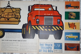 1961 GMC Truck Vintage 2-Page Print Ad Pickup Semi Power Engine General Motors - $12.30
