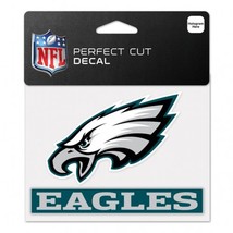 NFL Philadelphia Eagles Current Logo w/Nmae 4&quot; x 5&quot; Perfect Cut Decal - £10.35 GBP