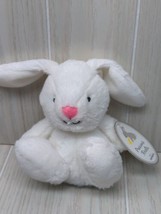 Carters Precious Firsts White Plush Bunny Rabbit Pink Nose Baby Stuffed Animal - £10.05 GBP