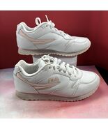 Fila Womens Classic White Pink Casual Shoes Sneakers Size 8 - $24.75