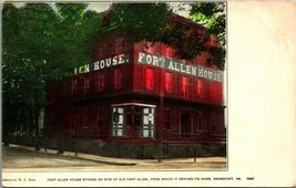 Fort Allen Casa Weissport Pa Pennsylvania Unp Non Usato Udb Cartolina C13 - £11.99 GBP