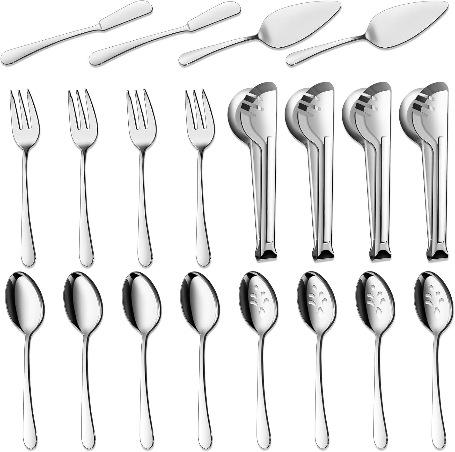 Bewos Serving Utensils, 20-Piece Large Serving Set, Serving, Dishwasher ... - $39.98