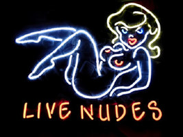 Live Nudes Sexy Girls Beer Bar Neon Sign 22&quot;x18&quot; - £158.49 GBP