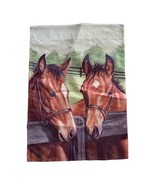 Janet Griffin Scott Garden Flag Country Western 2 Young Horses Double Si... - £14.92 GBP