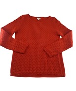 Vintage J. Crew Sweater Womens Small Dk Orange Pullover Long Sleeve Cott... - $24.37