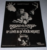 Friend &amp; Lover Cash Box Magazine Photo Ad Vintage 1968 If Love Is In You... - $19.99