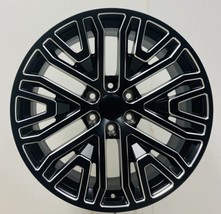 22&quot; Satin Black With Milled Edge Wheels For GMC Sierra Yukon Denali 2000-2025 - $1,187.01