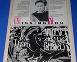 John Waite No 1 Magazine Photo Clipping Vintage Oct 1984 UK Siouxsie Ban... - £12.04 GBP