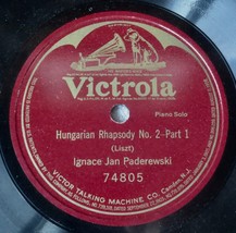 Ignace Jan Paderewski - Hungarian Rhapsody No. 2 (Part 1) - Victrola 74805 - $24.25