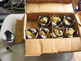 REPLACEMENT PARTS 1730P SEMI 20 OVER PISTONS W/ WRIST PINS (8) - $135.00