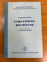 1955 German Language Textbook Variations Calculations by Meyer-Konig Hardcover - £34.58 GBP