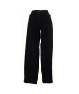 EILEEN FISHER Black Stretch Cotton Tencel Velveteen Straight Jean Pants PL - $150.36 CAD