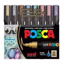 POSCA PC-5M Paint Marker Set (Set of 8 Metallic Colors - $23.08