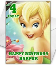 TINKERBELL Personalised Birthday Card - Large A5 - Disney Peter Pan - $4.10