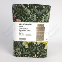 Ikea KARRDUNORT Twin Duvet Cover & 1 Pillowcase Dark Green Multicolor  New - $63.35