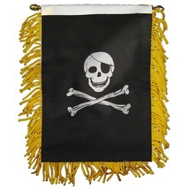 Skull &amp; Bones Flag Mini Banner 3&quot; x 5&quot; - £7.26 GBP