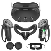 Deluxe Vr Accessories For Meta Quest 3, 5 In 1 Silicone Protective Case Set For  - £34.35 GBP