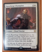 Runeforge Champion Magic The Gathering Kaldheim Rare 26 Dwarf White Warrior - $2.33