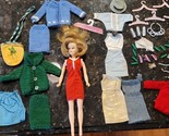 Vtg 1960s Growing Hair Tressy Doll Key Dress Knitted Curler Necklace Han... - $124.95