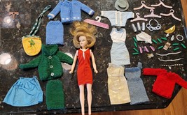 Vtg 1960s Growing Hair Tressy Doll Key Dress Knitted Curler Necklace Hanger Lot - £98.25 GBP