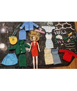 Vtg 1960s Growing Hair Tressy Doll Key Dress Knitted Curler Necklace Han... - £100.12 GBP