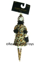 Robert Stanley Blown Glass Fashion Runway Leopard Dress Doll Ornament De... - $39.99