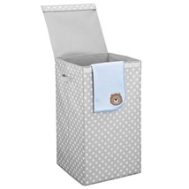 mDesign Large Laundry Hamper Basket with Hinged Lid - Portable and Foldable for  - £34.37 GBP