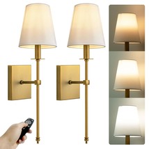 Wiress Battery Operated Wall Sconces Set Of 2 Two, Rechargeable Wall Lights With - £108.70 GBP