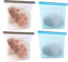 Reusable Silicone Food Storage Bag Set of 4 - $11.75