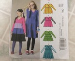 McCalls Sewing Pattern 6157 Girls&#39; Surplice  Top &amp; Dresses in Size 3 4 5 6  - $12.39