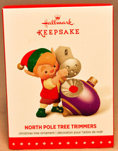 Hallmark: North Pole Tree Trimmers - 3rd in Series - 2015 Keepsake Ornament - £14.21 GBP