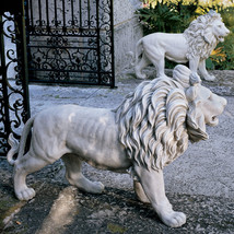 Regal Lions Estate Gate Sculptures Statues (set of 2) for Home or Garden - £546.79 GBP