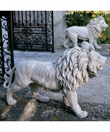 Regal Lions Estate Gate Sculptures Statues (set of 2) for Home or Garden - £544.55 GBP
