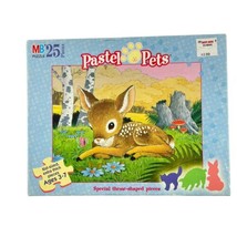 Vintage Milton Bradley Puzzle Baby Deer Fawn Pastel Pets 25 Pieces Ages 3+ - £18.87 GBP