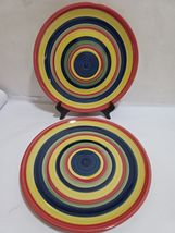 Swirl Hand Painted Collection 10.5 inch Dinner Plate ~ Multicolor Tablet... - €18,63 EUR