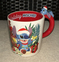 Disney Lilo &amp; Stitch &quot;Holiday Mischief&quot; Christmas Coffee Mug Cup 3-D Fig... - £15.46 GBP