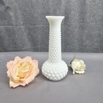 Vintage E.O. Brody Cleveland OH. Bud vase 7 1/2&quot; M2000 Hobnail Milk Whit... - £7.07 GBP