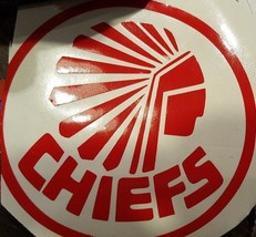 11 inch circle Kansas City Chiefs  NFL Football Vinyl Decal , red or black - $13.55 CAD