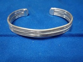 925 Sterling Silver 9 Mm Wide Cuff Bracelet 6.77 In Free Shipping - $52.99