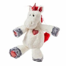 Mary Meyer Marshmallow Zoo White Red Gray Heart Stuffed Plush Unicorn Valentine - £46.71 GBP