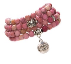 108 Mala Beads Bracelet - Genuine Gemstone Mala Prayer - £54.87 GBP