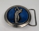 The Great American Buckle Co 1977 Vintage Golfer On Enamel Limited Edition - $21.99